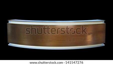 classic design reception counter made of fine wood