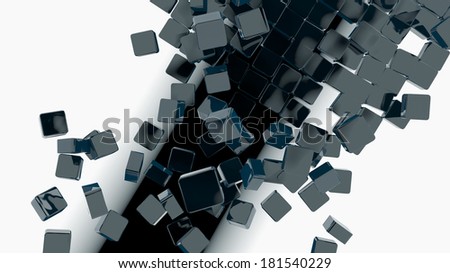 abstract background made of many glossy boxes with rounded corners