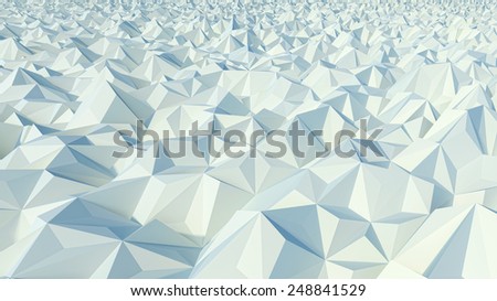 stylized geometric landscape made of polygonal digital surface