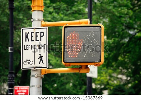 \'Don\'t walk\' pedestrian traffic light - New York City, USA