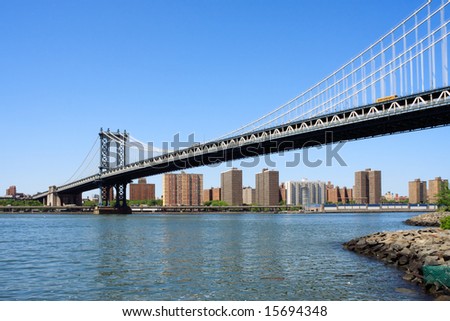 Manhattan bridge over East river - New York City, USA