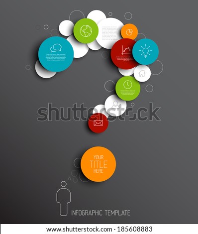 Dark Vector abstract circles illustration / infographic template with place for your content