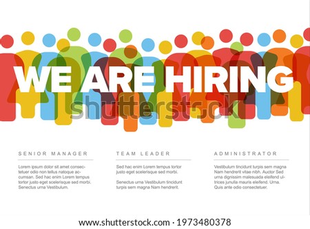 We are hiring minimalistic flyer template - looking for new members of our team hiring a new member colleages to our company organization team from a crowd