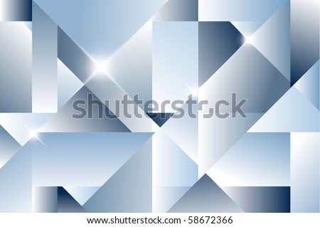 Cubism abstract background - blue version