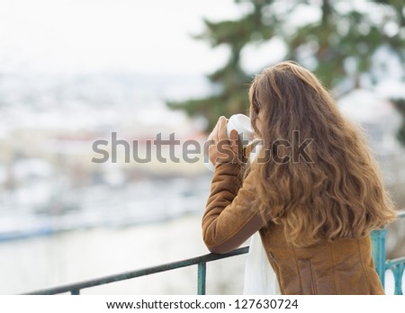 Similar – Image, Stock Photo Anonymous young woman drinking coffee in bed