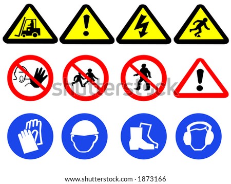 Construction Hazard Signs Stock Photo 1873166 : Shutterstock