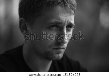 stressed man. emotion portrait