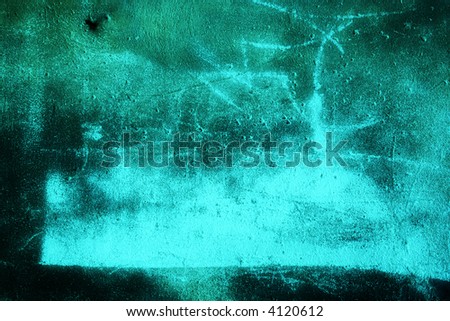 Grunge wall background with dents and chalk marks on plaster texture