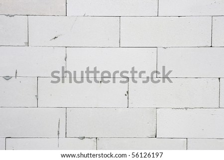 White Light Weight Concrete Brick Wall