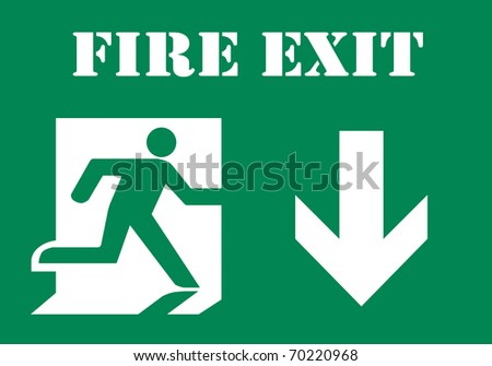 Fire Exit Symbol Stock Photo 70220968 : Shutterstock