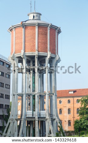 An old water storage tank in Venice Italy