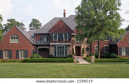 Nice brick house with large lawn