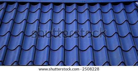 Blue roofing tiles useful for background or details