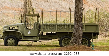 An old abandoned united states army personnel carrier
