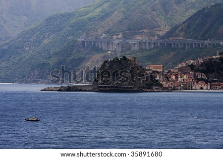 A small village clinging to a point of land on the coast of Southern Italy
