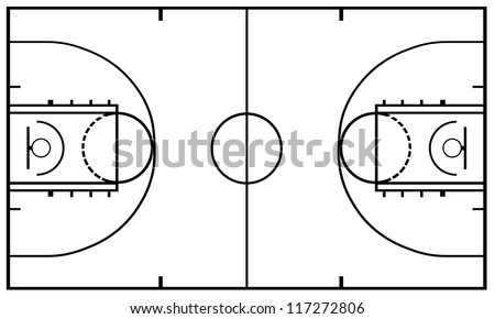 Basketball Court Drawing | Free download on ClipArtMag