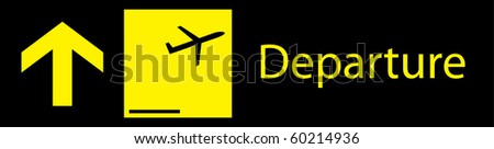 Departure sign board in airport vector graphic eps 10