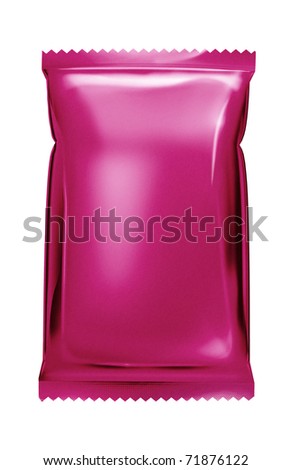 pink aluminum foil bag package with zigzag cut