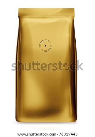 yellow gold bag foil bag with valve