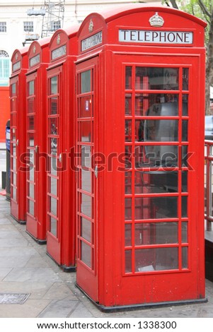 Four London Phone Booths