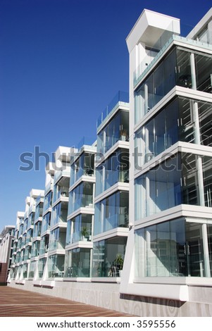 Waterfront aparment complex in Auckland, New Zealand