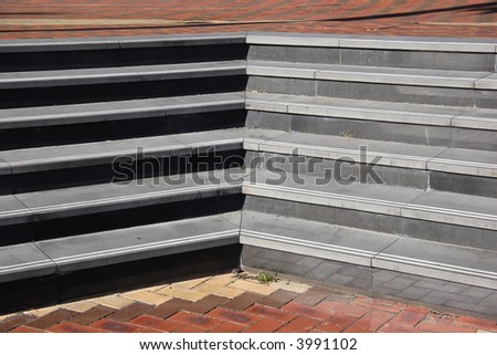 Brick with stone steps background pattern