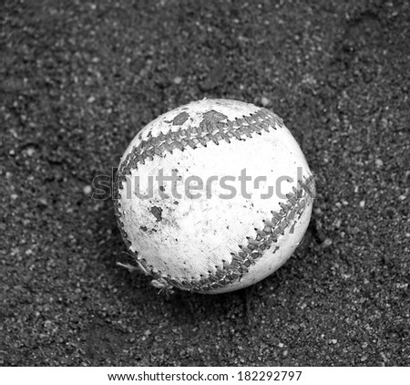 Old Softball ball, monotone color
