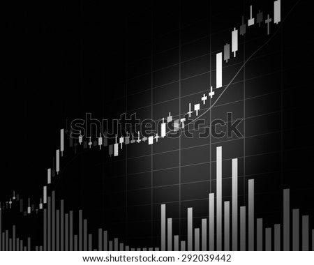 Candle stick graph chart of stock market investment trading