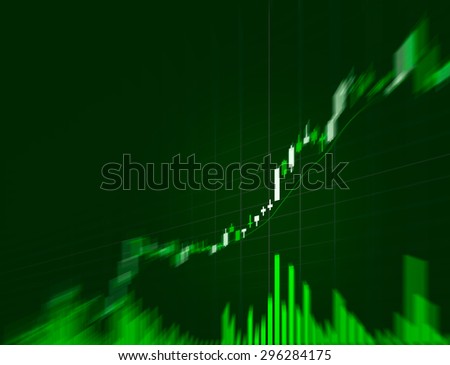 Blurred Candle stick graph chart of stock market investment trading