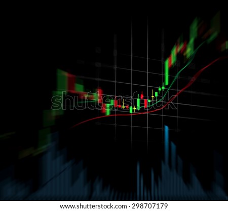 Candle stick graph chart of stock market investment trading