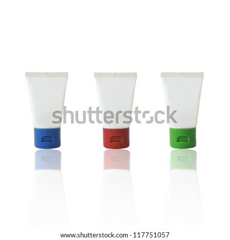 product bottle package isolated on white background can use in cosmetic or pharmacy industry.