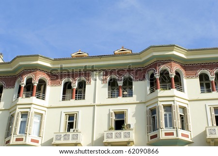 Building of classical architecture in Thessaloniki city, Greece