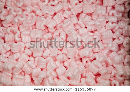 Pink color packing foam