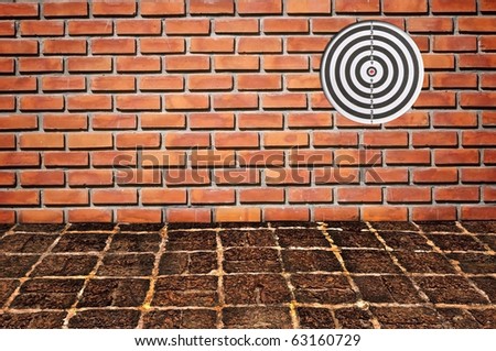 Goal on brickwall pattern