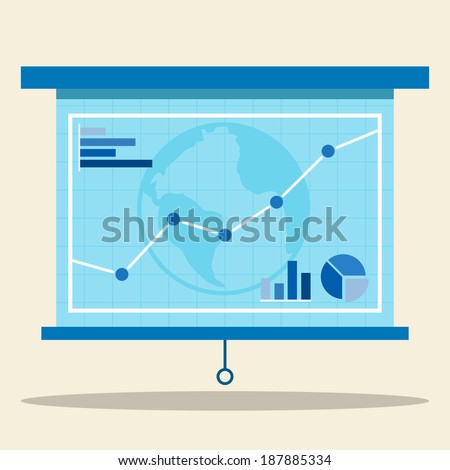 Projector screen with graph