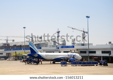KOLKATA,INDIA - APRIL 14: Kolkata airport has a distinguished place in the history of aviation serving as a stopover on the air route from Europe to Indochina on April14, 2012 in Kolkata,India.
