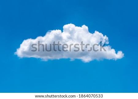 Beautiful cloudscape of nature single white cloud on blue sky background in daytime 商業照片 © 
