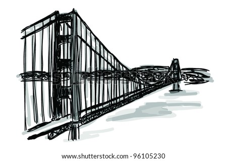 Vector World Famous Landmark Collection : Golden Gate Bridge, San ...