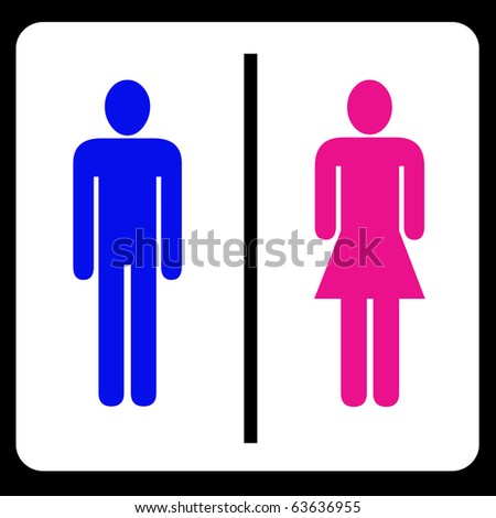 Color Toilet Sign With Man And Woman Stock Photo 63636955 : Shutterstock