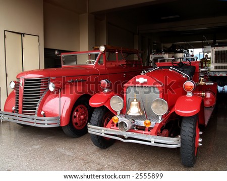 antique restored firefighters truck
