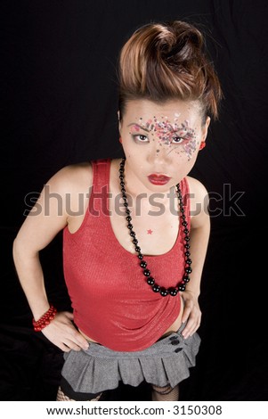 Asian Model with Punk Makeup