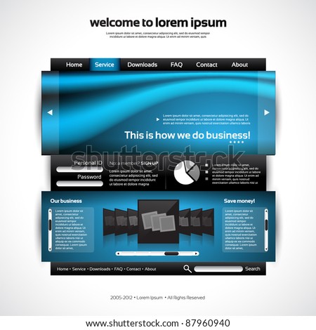 Vector Website Design Template 2