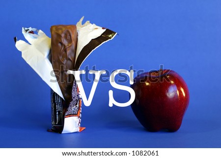 Apple VS candy bar