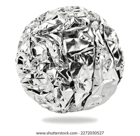 Similar – Image, Stock Photo aluminum foil, rolled aluminum foil, close-up on a black background,