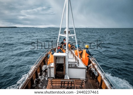 Similar – Image, Stock Photo Fisherman fishing at the sea.