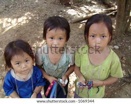 Poor Hmong Children In Laos Stock Photo 1069344 : Shutterstock