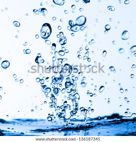 Water bubble on white