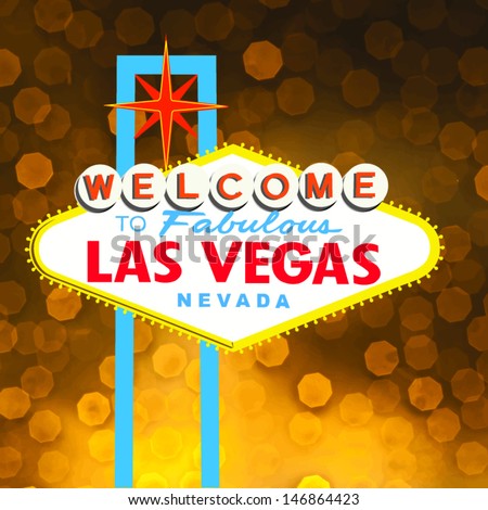 Welcome To Las Vegas Sign Stock Vector 146864423 : Shutterstock