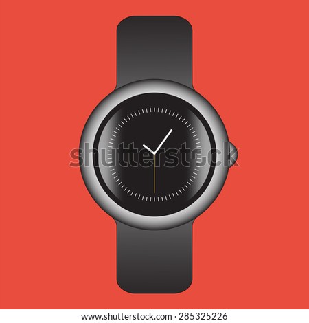 Smart Watch With Round Body Vector