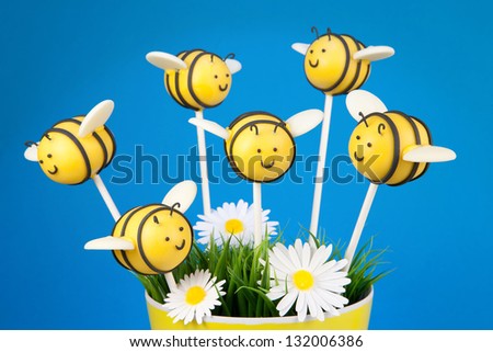 Similar – Image, Stock Photo blue ball with bee flowers